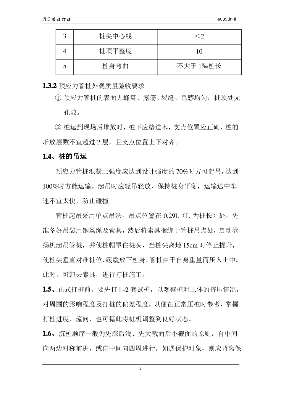 PHC管桩-打桩施工方案_第2页