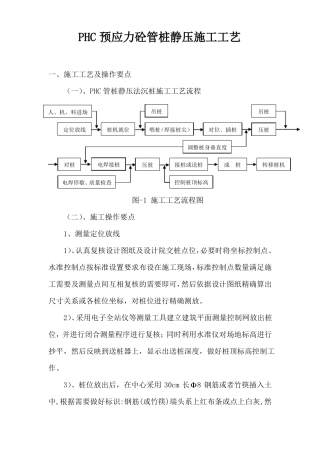 PHC预应力砼管桩静压施工工艺