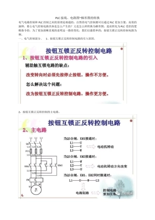 PLC接线、电路图~梯形图的转换