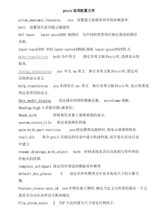 proe选项配置文件
