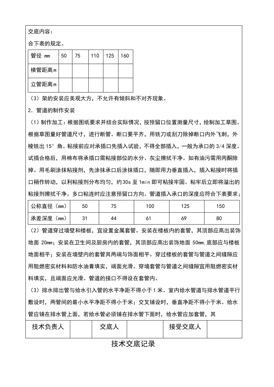 PVC排水管道安装技术交底_第3页