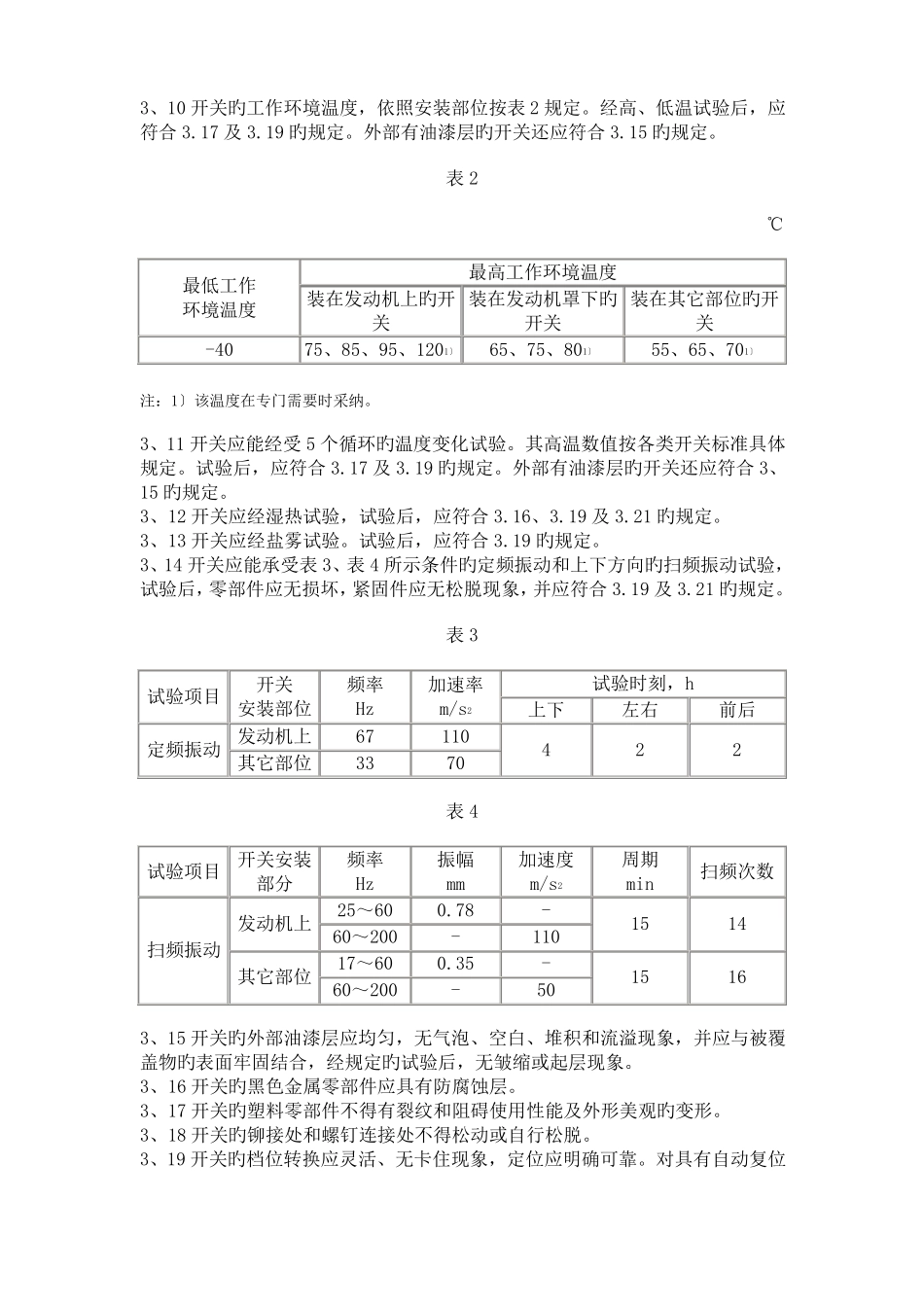 qct198-1995汽车用开关通用技术条件_第2页