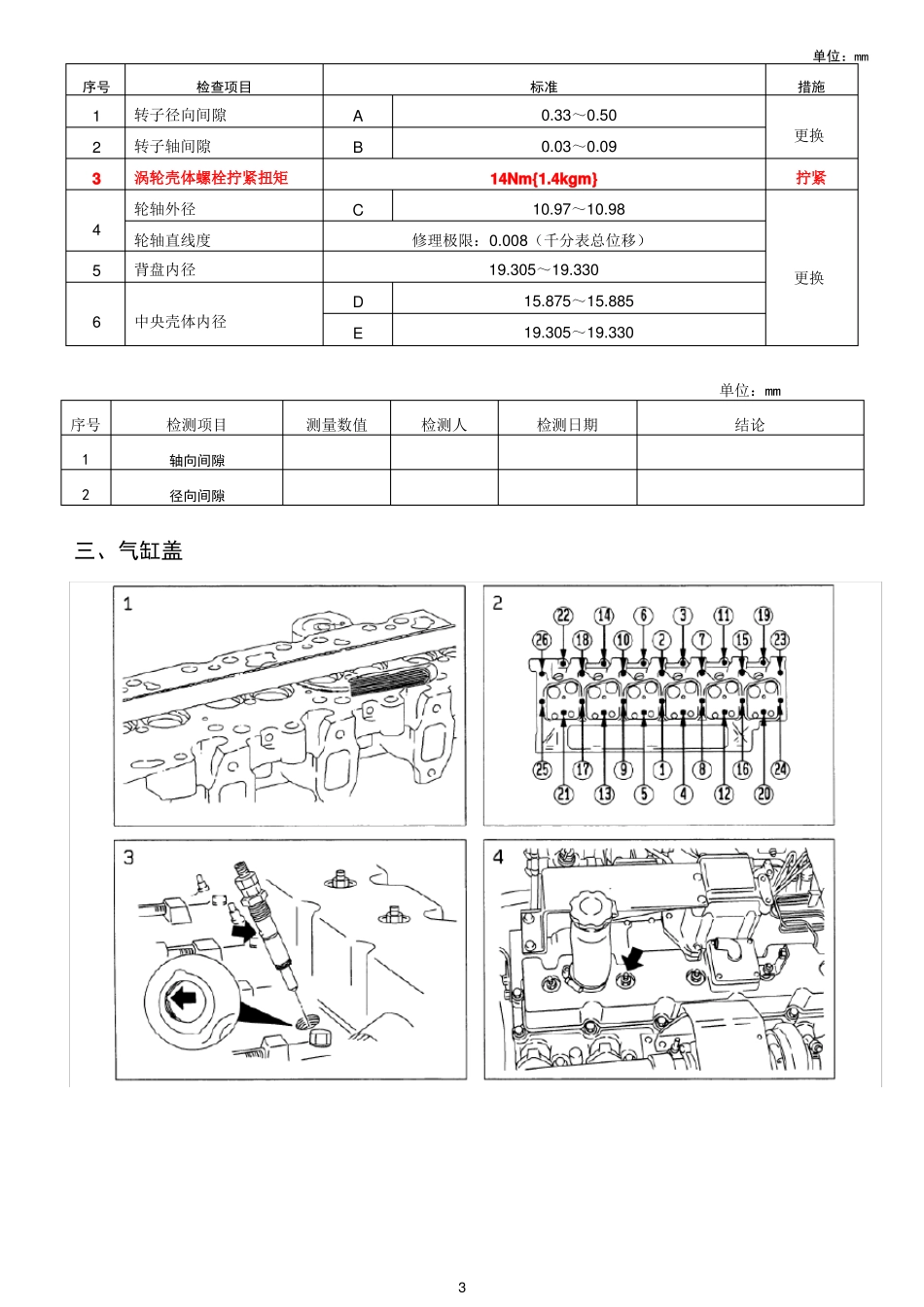 SAA6D114E-2发动机大修技术参数标准化表格_第3页
