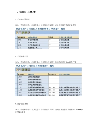 SAP公司间销售配置MANNIFEN