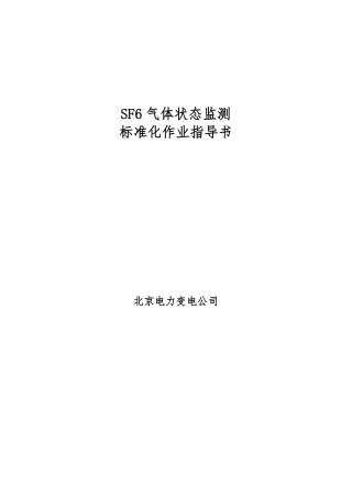 SF6气体监测标准化作业指导书