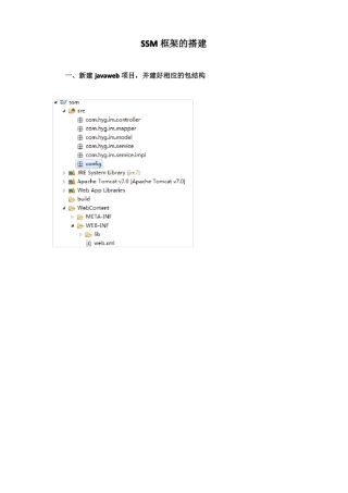 SSM框架的搭建完整步骤