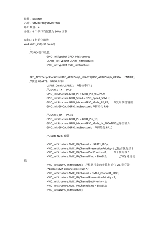 STM32F103多个串口配置DMA程序纯代码版详解
