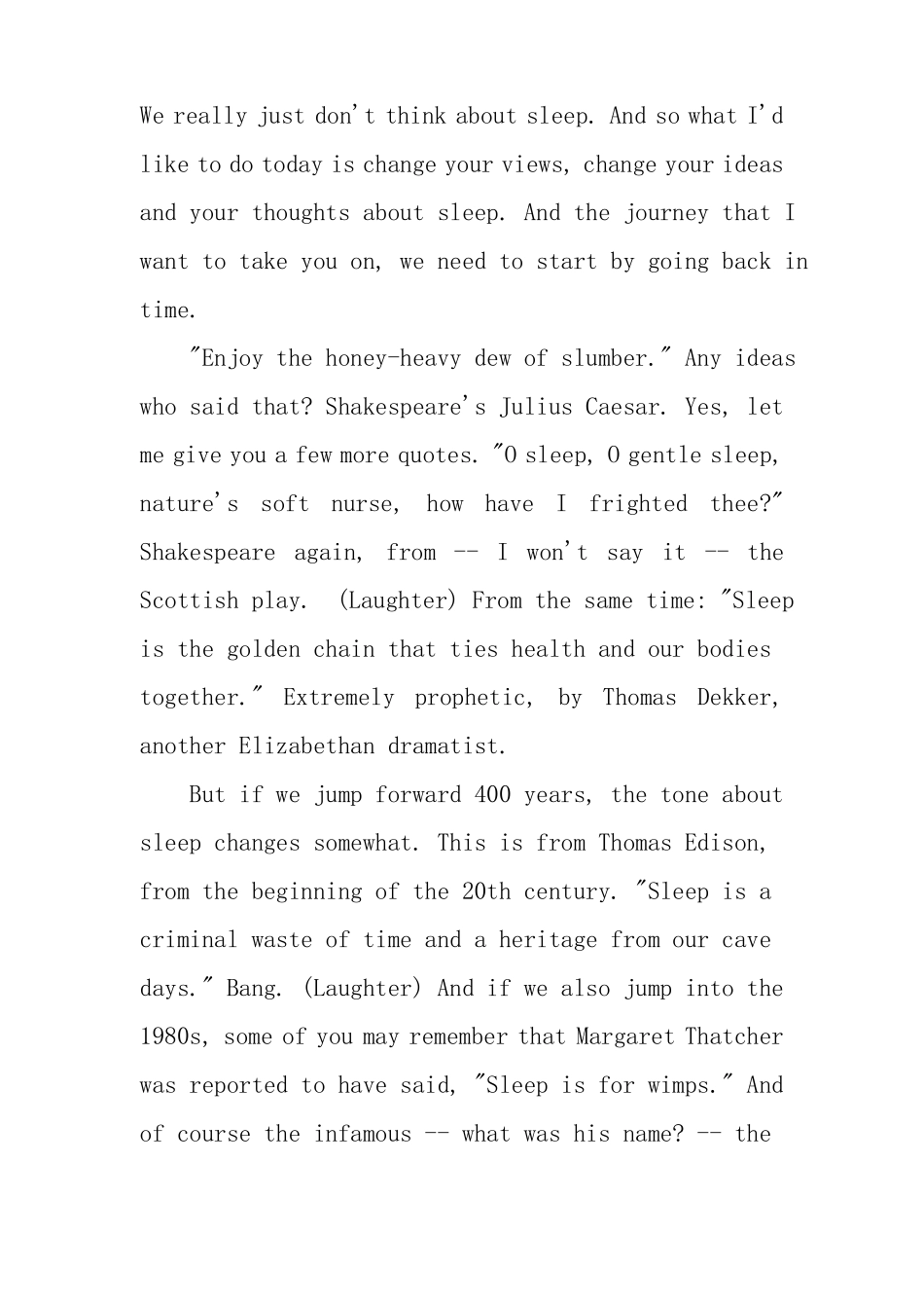 ted演讲稿我们为什么要睡眠英文_第2页