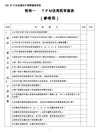 TPM优秀奖审查表