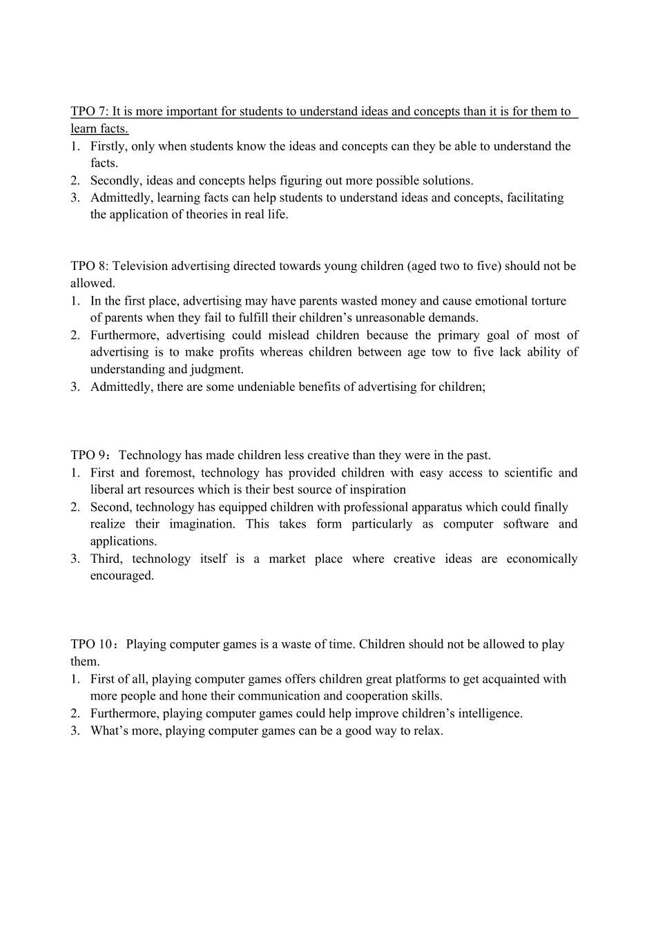 TPO50独立写作题目汇总_第2页