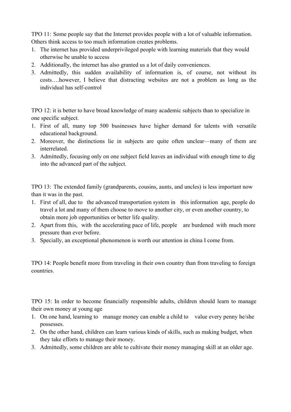 TPO50独立写作题目汇总_第3页