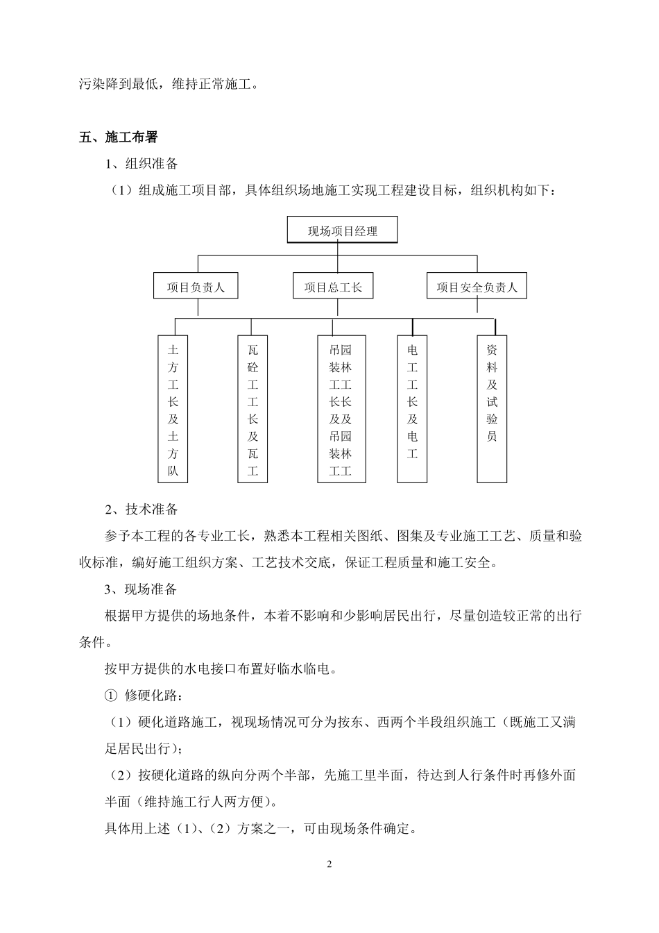 XX庭院工程施工组织设计_第2页