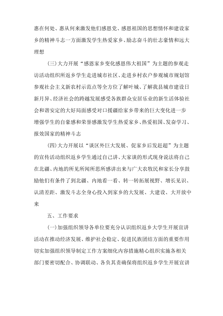 XX返乡大学生活动方案_第3页