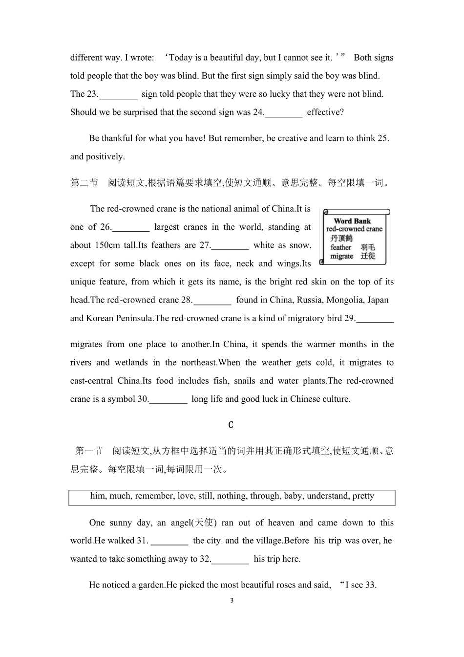 【2021河南中考新题型专练】语篇填空_第3页