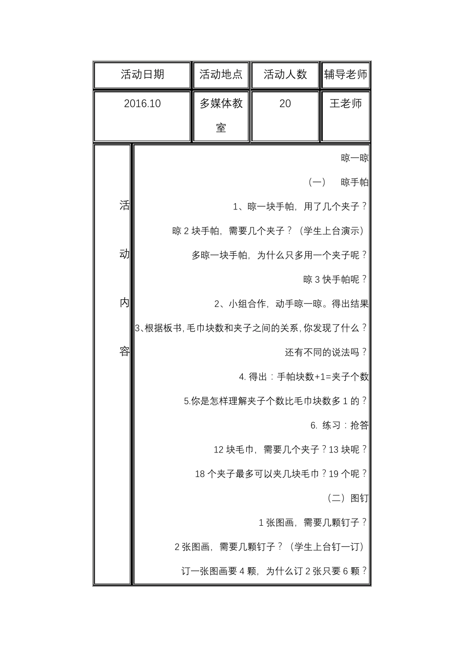 【强烈推荐】五年级数学兴趣小组活动记录_第2页