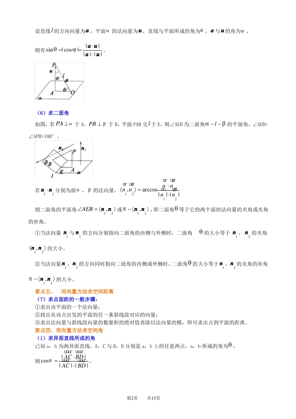 【高考数学】立体几何中的向量方法_第2页