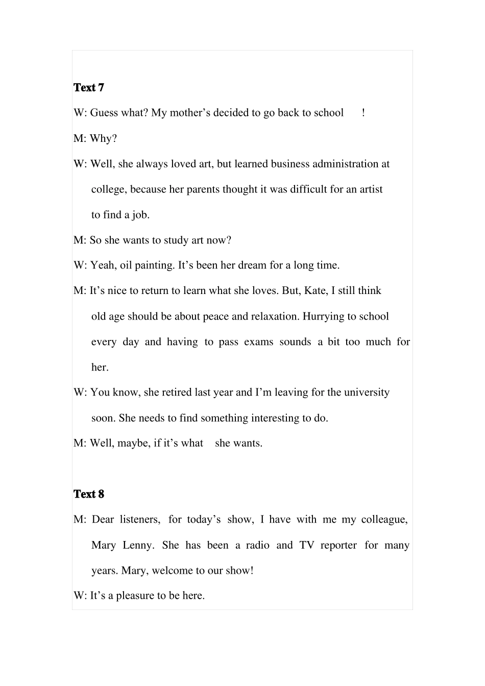 【高考英语听力】2019年英语全国卷Ⅰ听力_第3页
