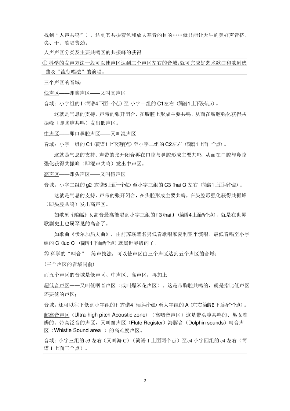 一些最简单的声乐学习概念与声乐术语_第2页