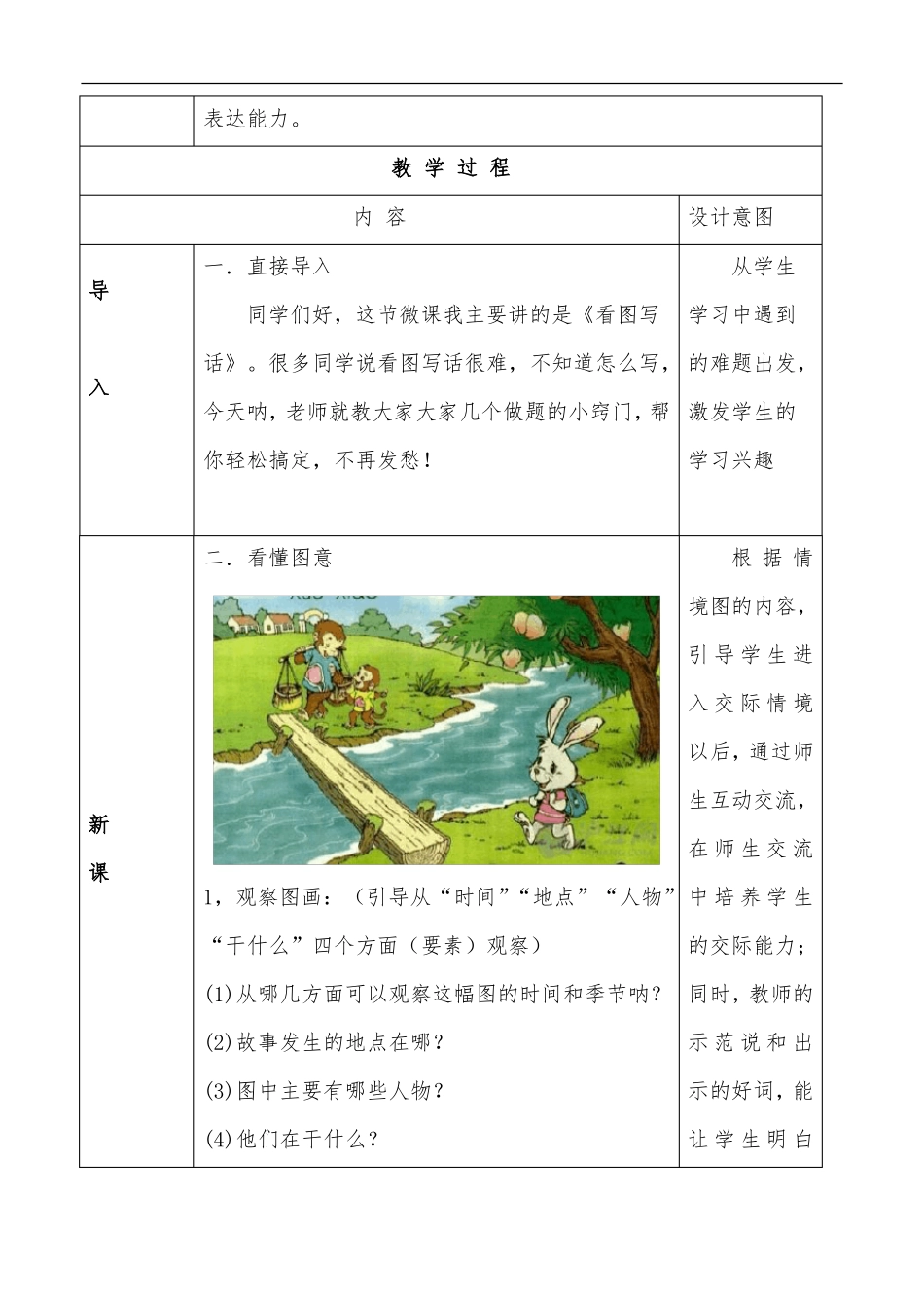 一年级看图写话微课设计方案_第2页