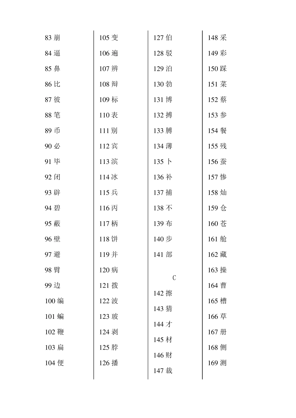 一年级识字量测查表_第3页