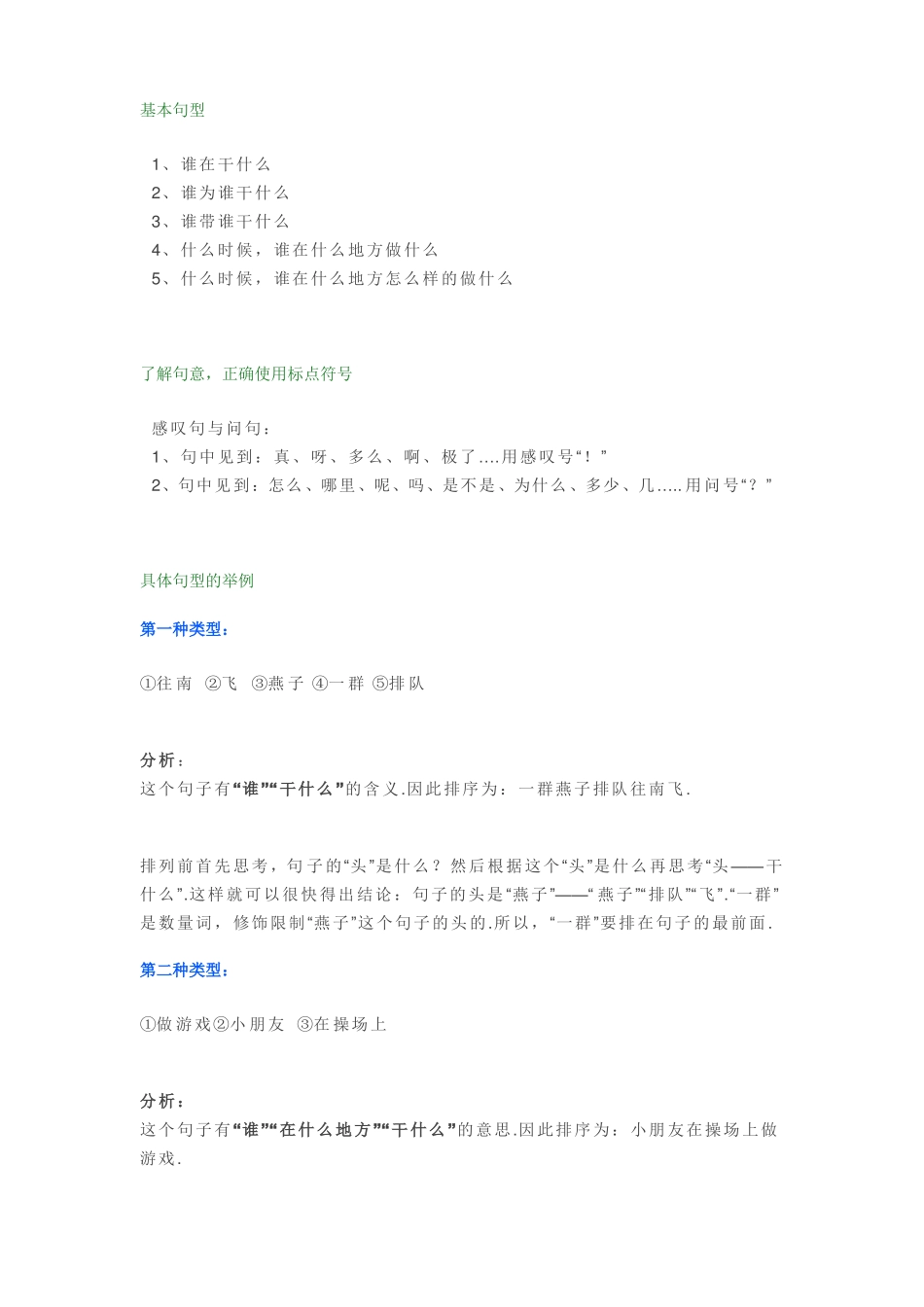 一年级连词成句小妙招带习题_第1页