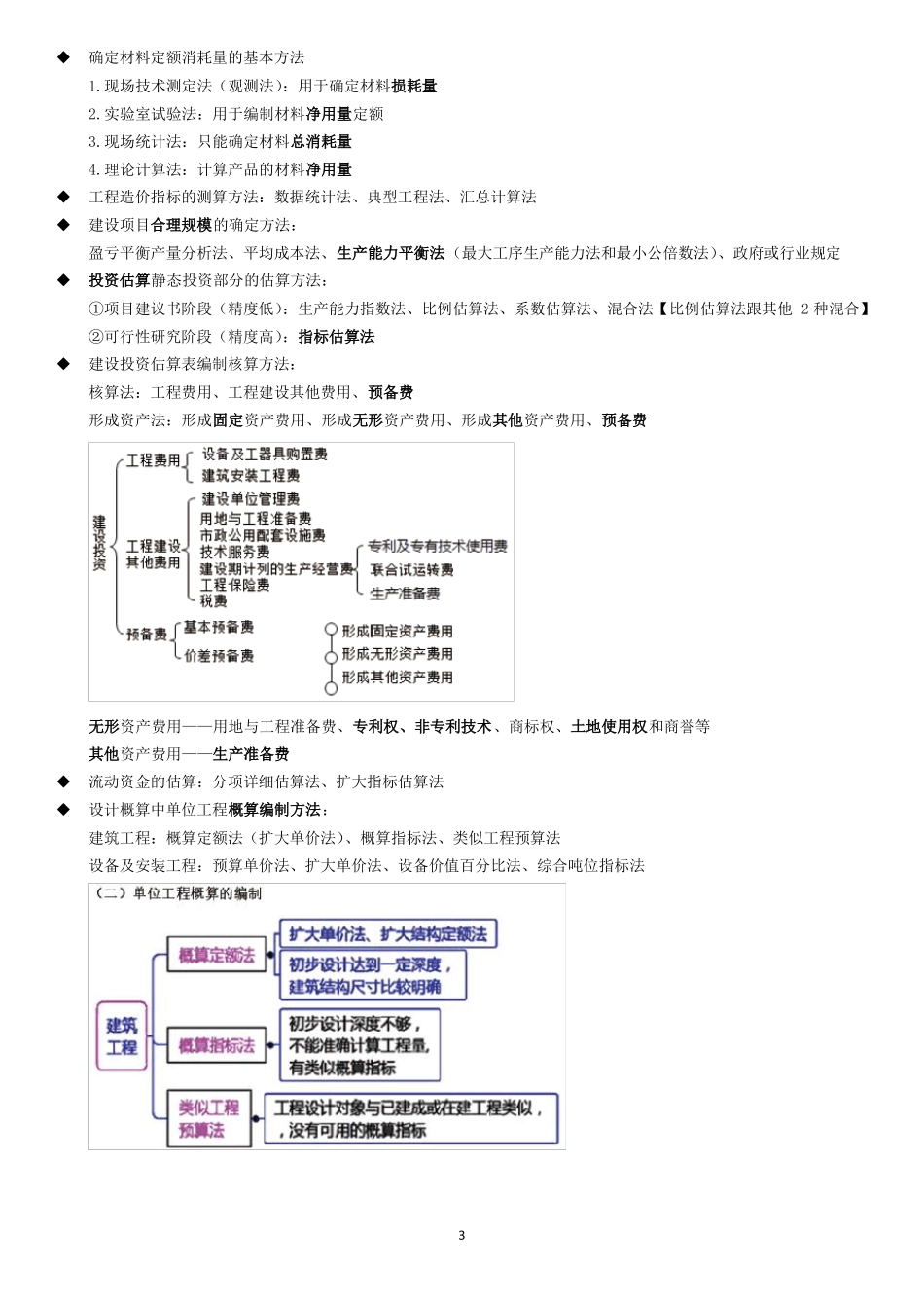 一级造价工程师2019造价工程计价考点分类整理_第3页