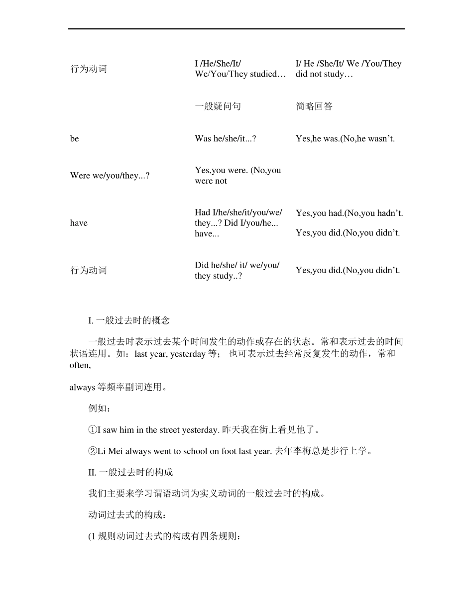 一般过去时的构成及用法_第2页