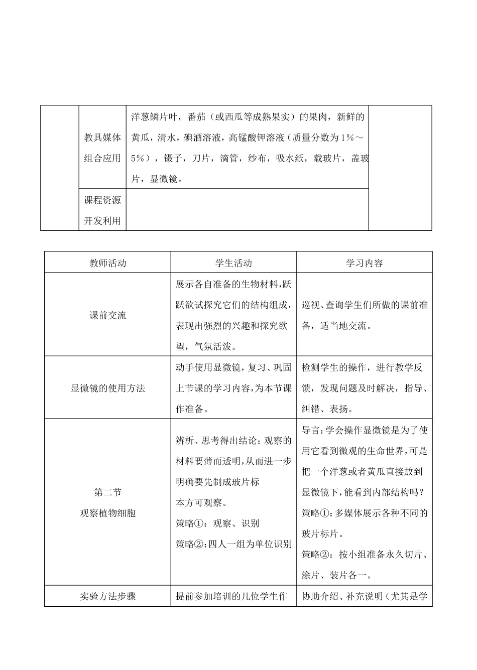 七年级生物观察植物细胞2_第2页