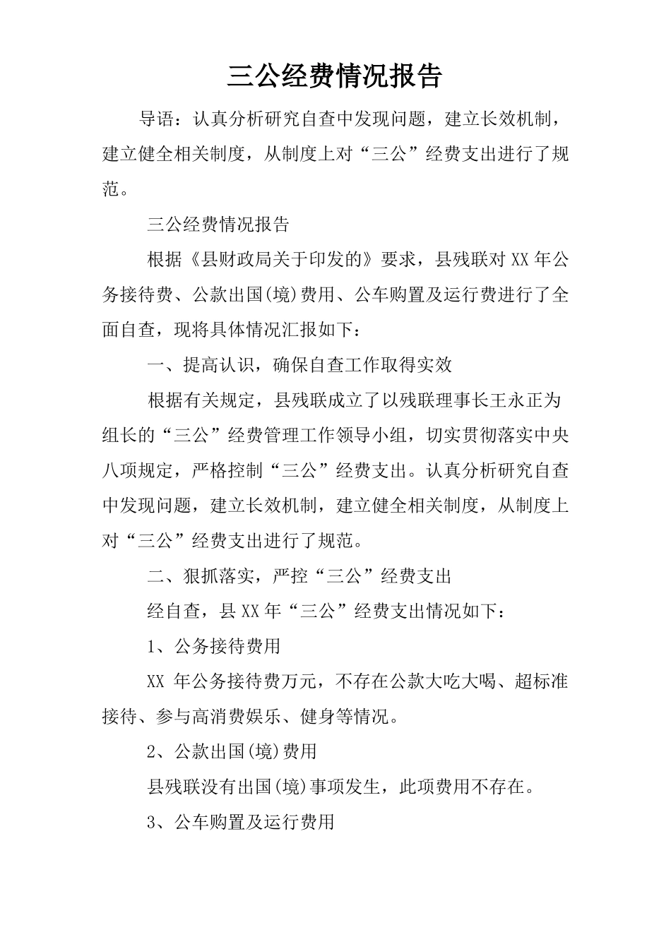 三公经费情况报告_第1页
