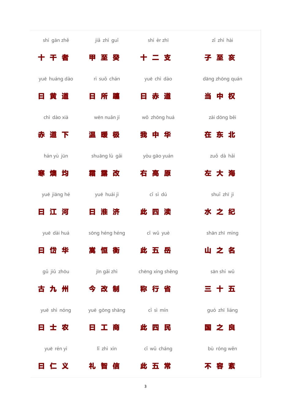 三字经带拼音全文_第3页