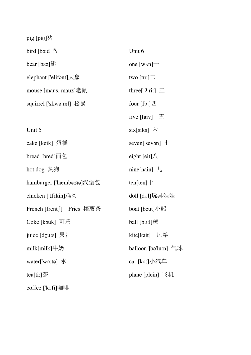三年级英语单词_第2页
