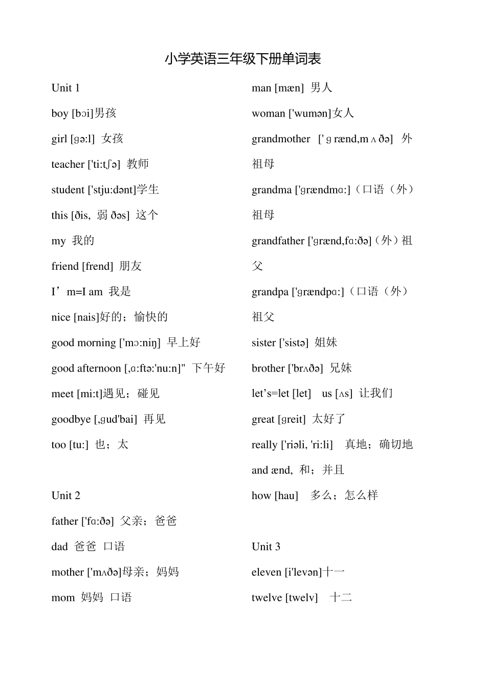 三年级英语单词_第3页