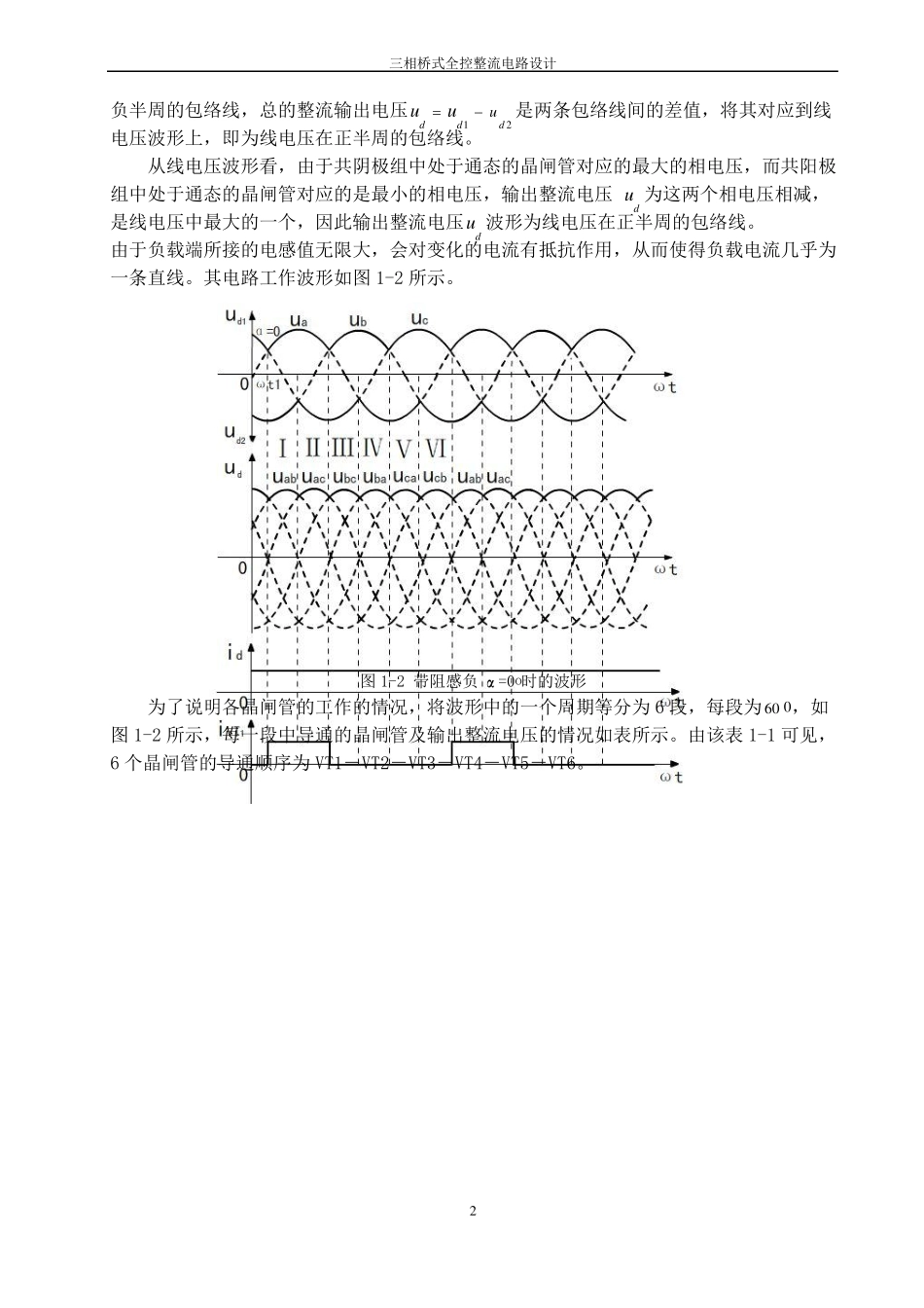 三相桥式全控整流电路设计_第2页
