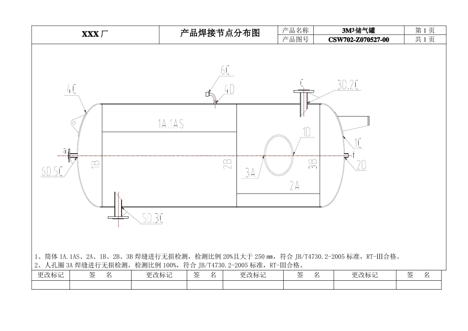 三立方米储气罐焊接工艺卡压力容器_第2页