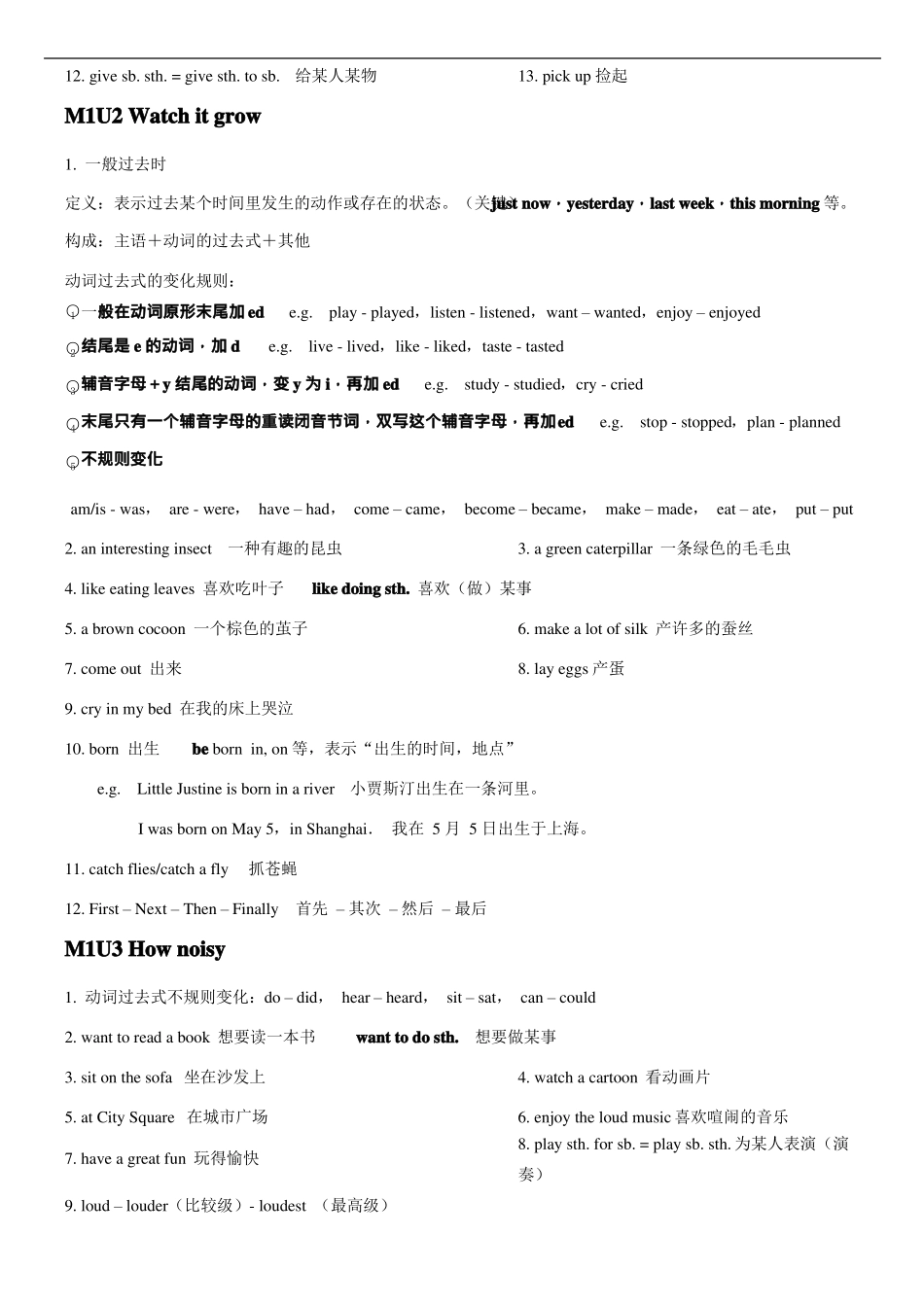 上海牛津英语5B语法知识点复习可编辑修改版_第2页