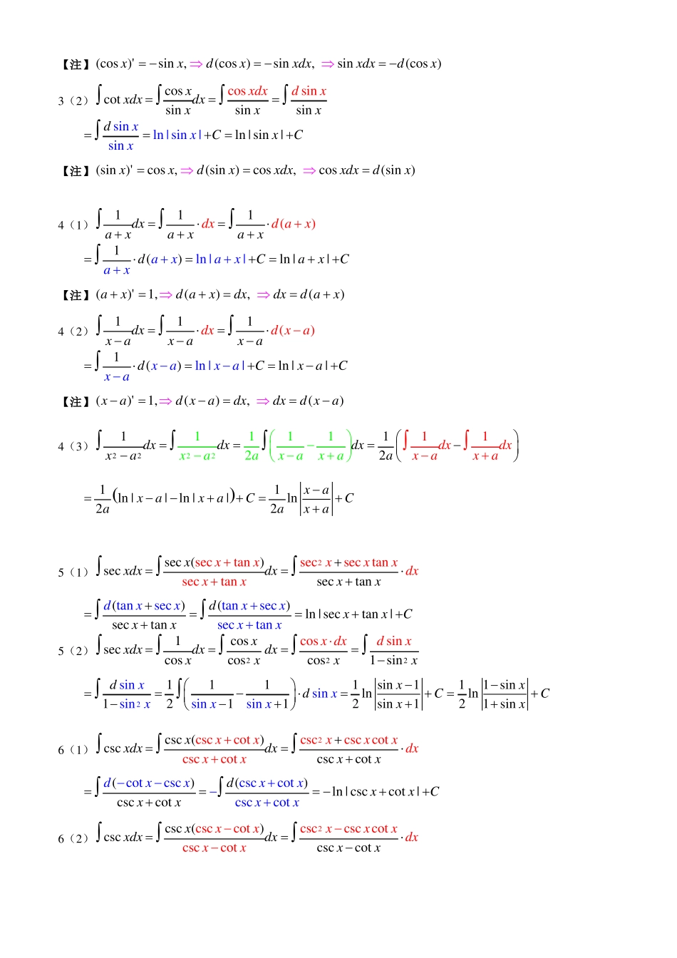 不定积分换元法例题_第2页