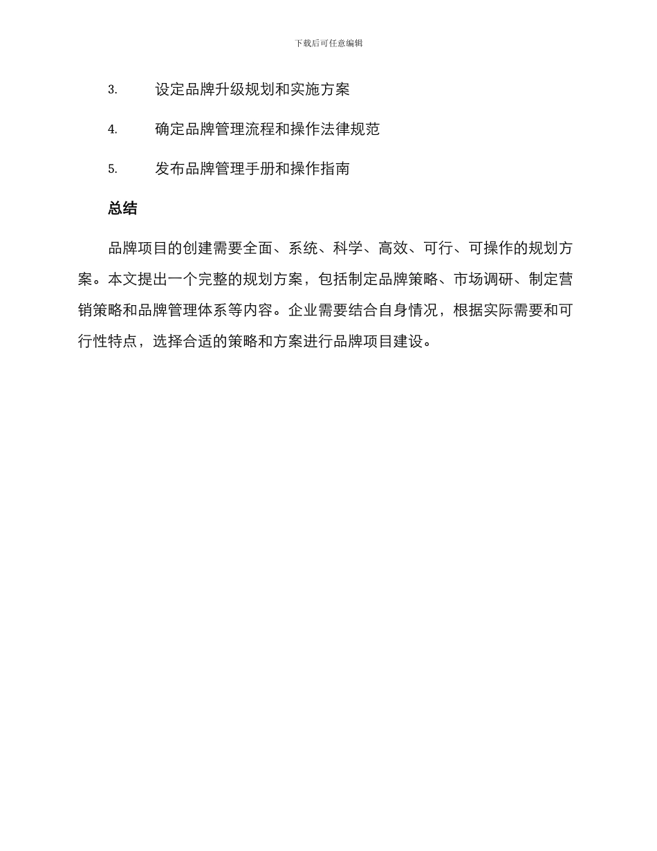品牌项目创建规划方案_第3页