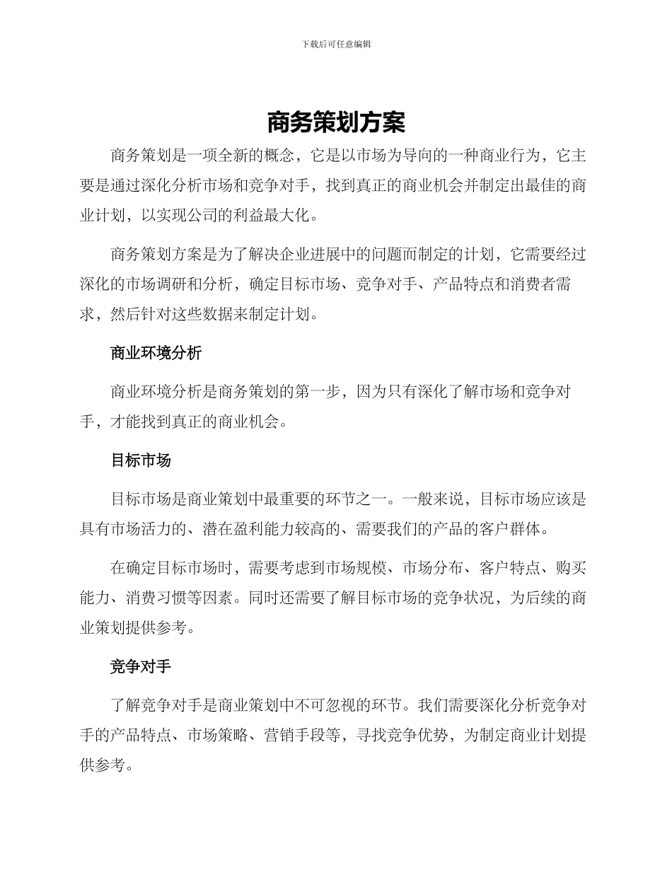 商务策划方案_第1页