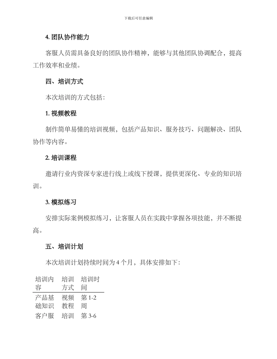 客服产品培训规划方案_第2页