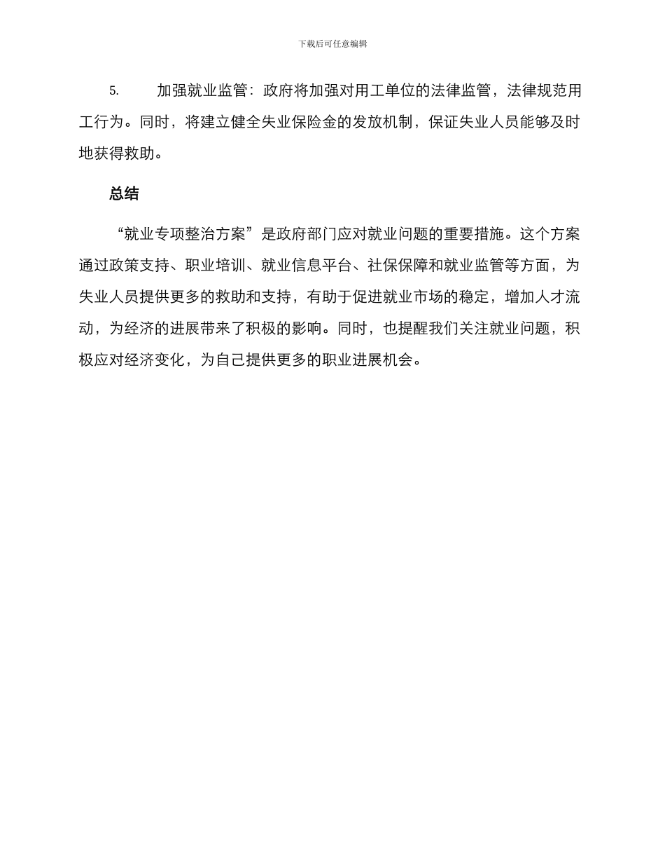 就业专项整治方案_第2页
