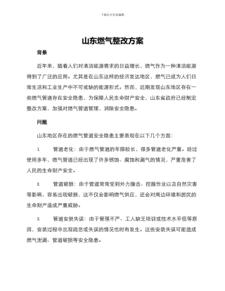 山东燃气整改方案