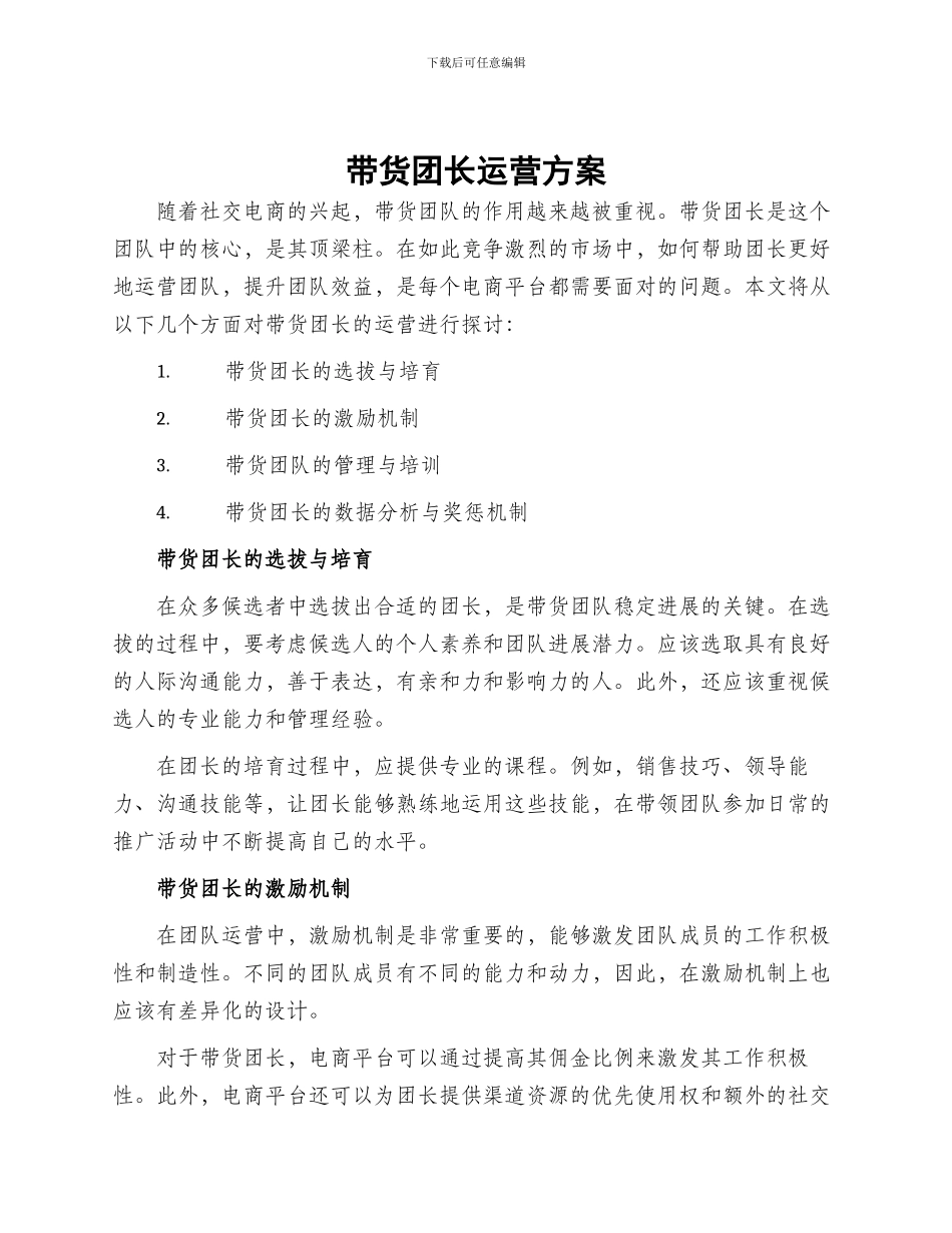 带货团长运营方案_第1页