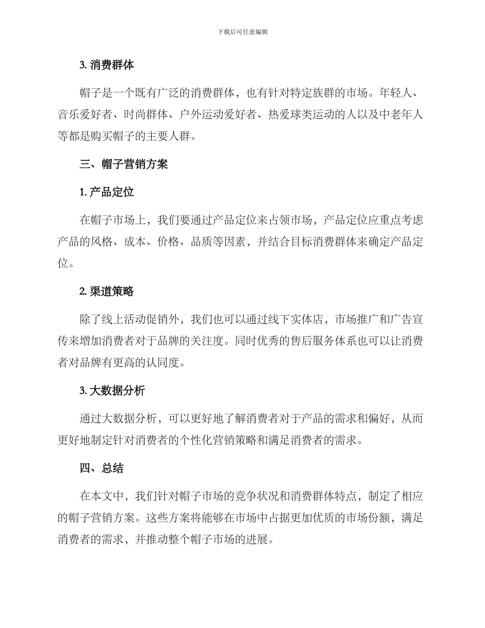 帽子营销方案_第2页