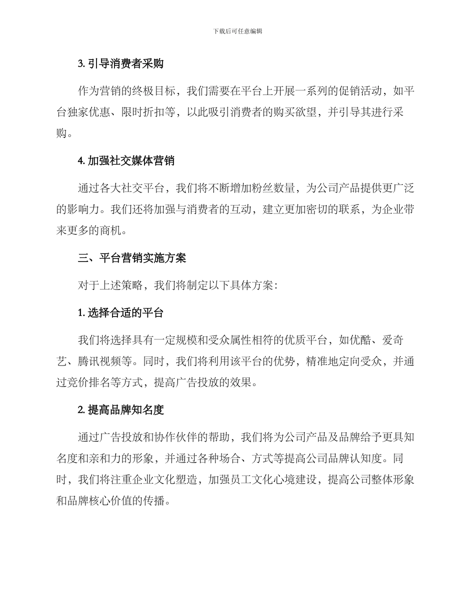 平台营销策划方案_第2页