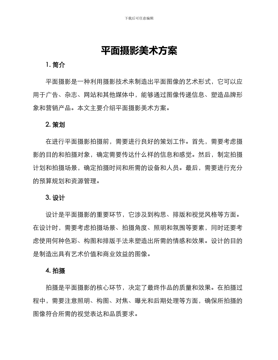 平面摄影美术方案_第1页