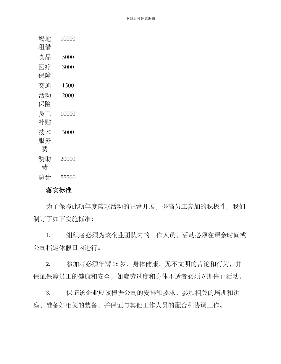年度篮球活动方案_第3页