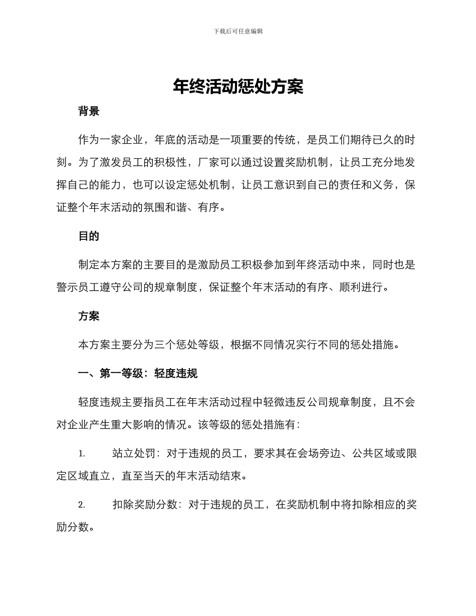 年终活动惩罚方案_第1页