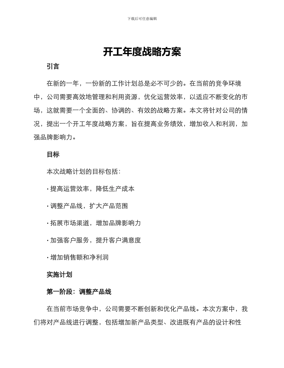 开工年度战略方案_第1页