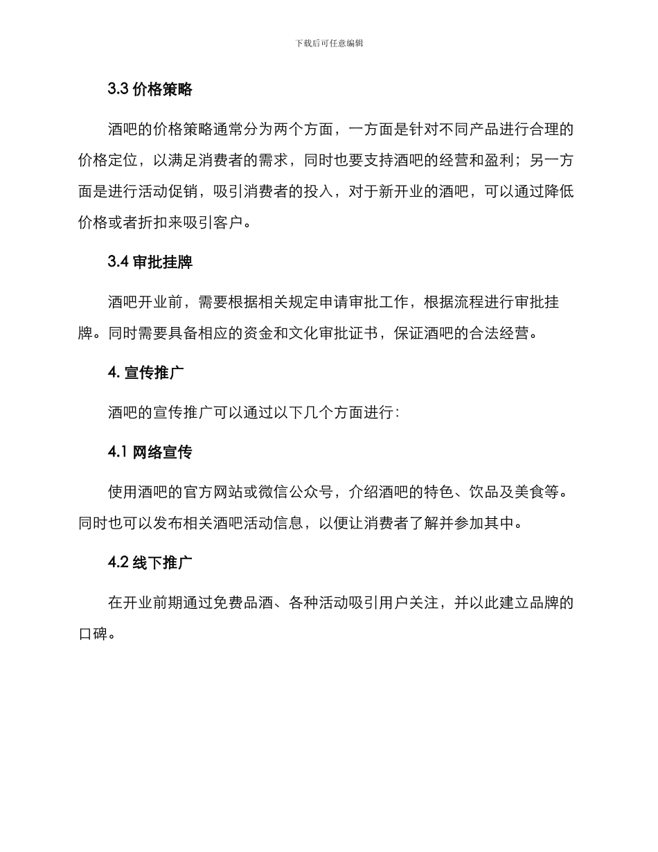 开酒吧企划方案_第3页