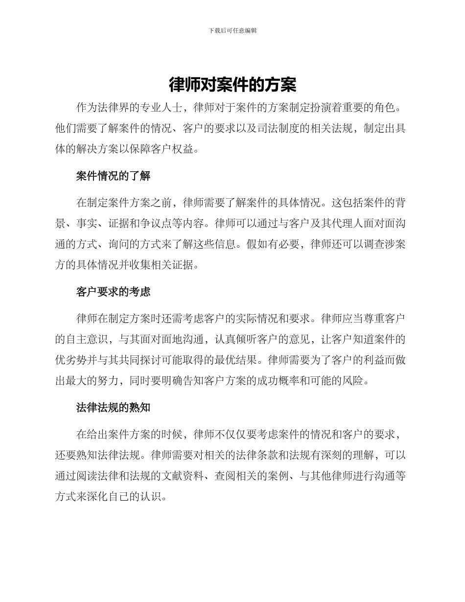 律师对案件的方案_第1页